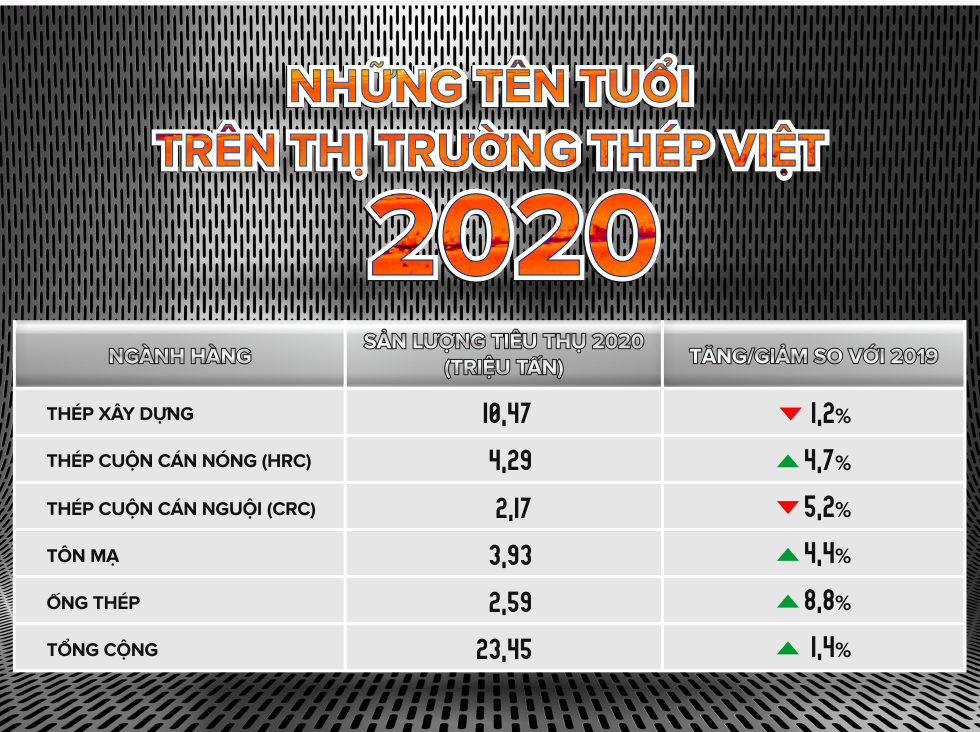 Những tên tuổi lớn trong thị trường ngành thép Việt Nam gây ấn tượng trong năm 2021